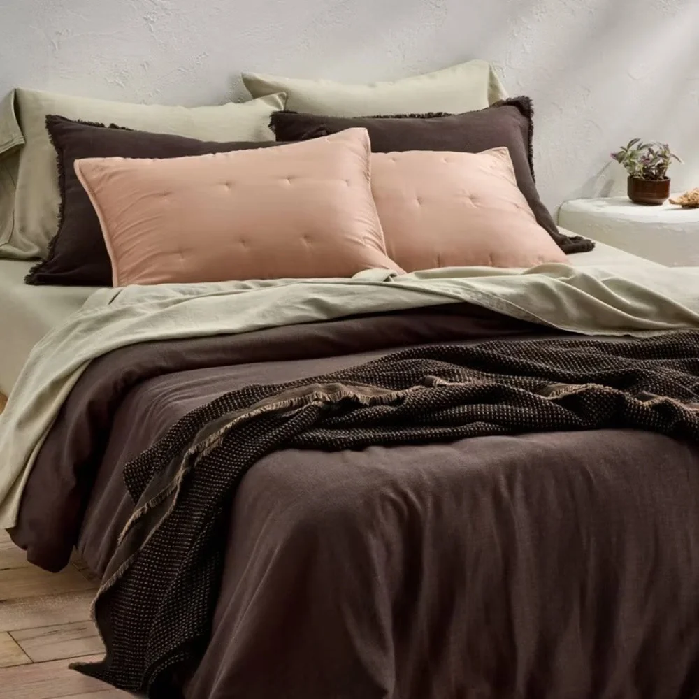 King Rayon from Bamboo Quilt Pillow Sham Light Adobe Clay - Casaluna™